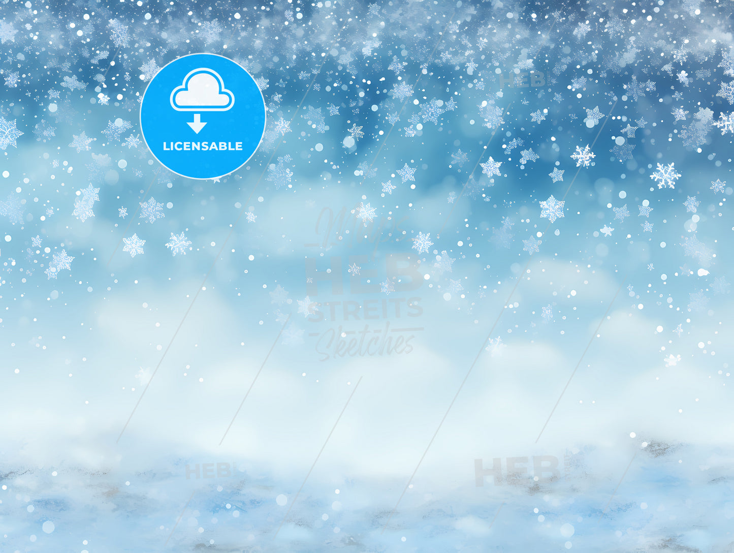 Snowflakes Falling In The Sky