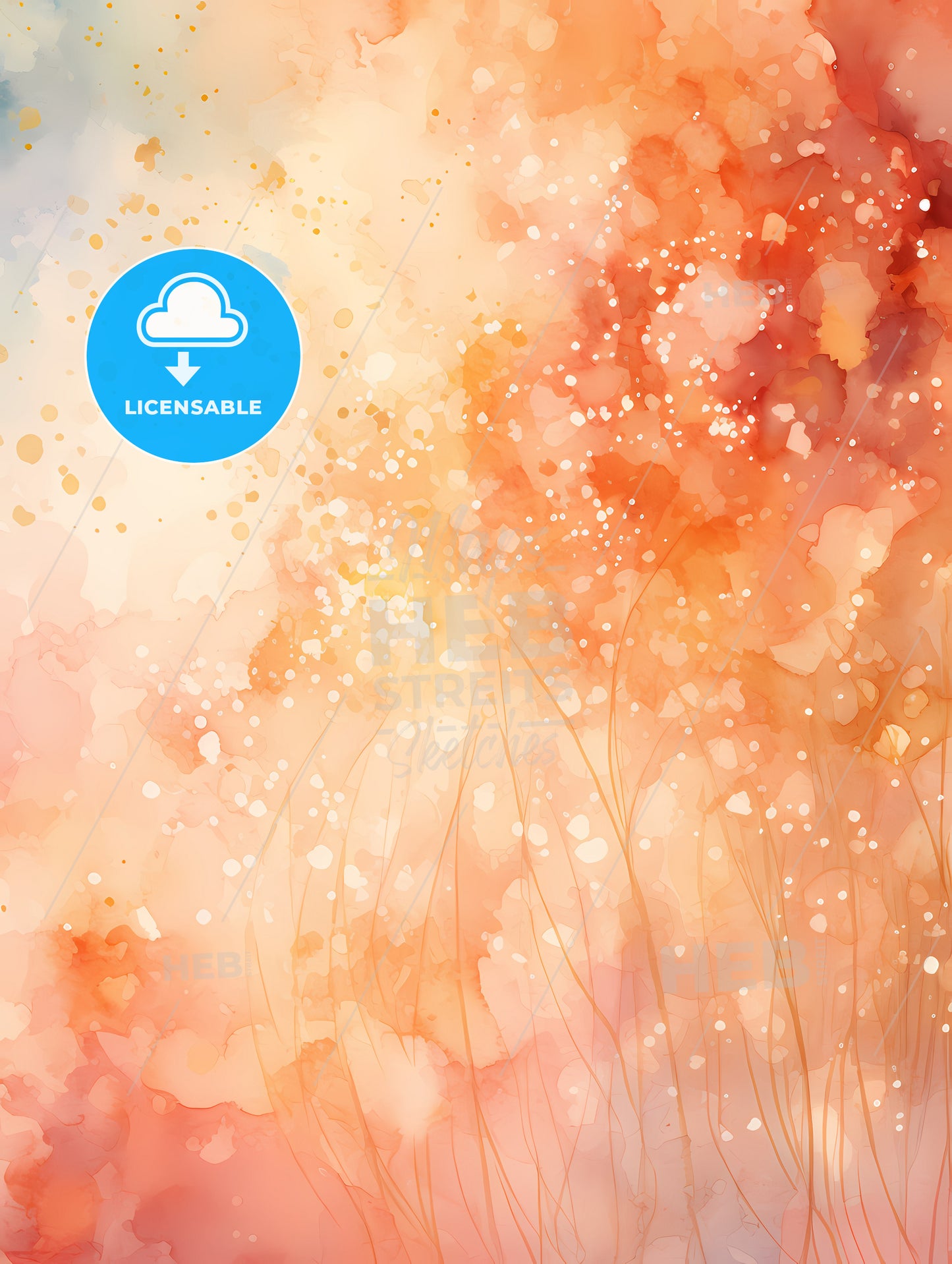 A Painting Of Flowers And Plants