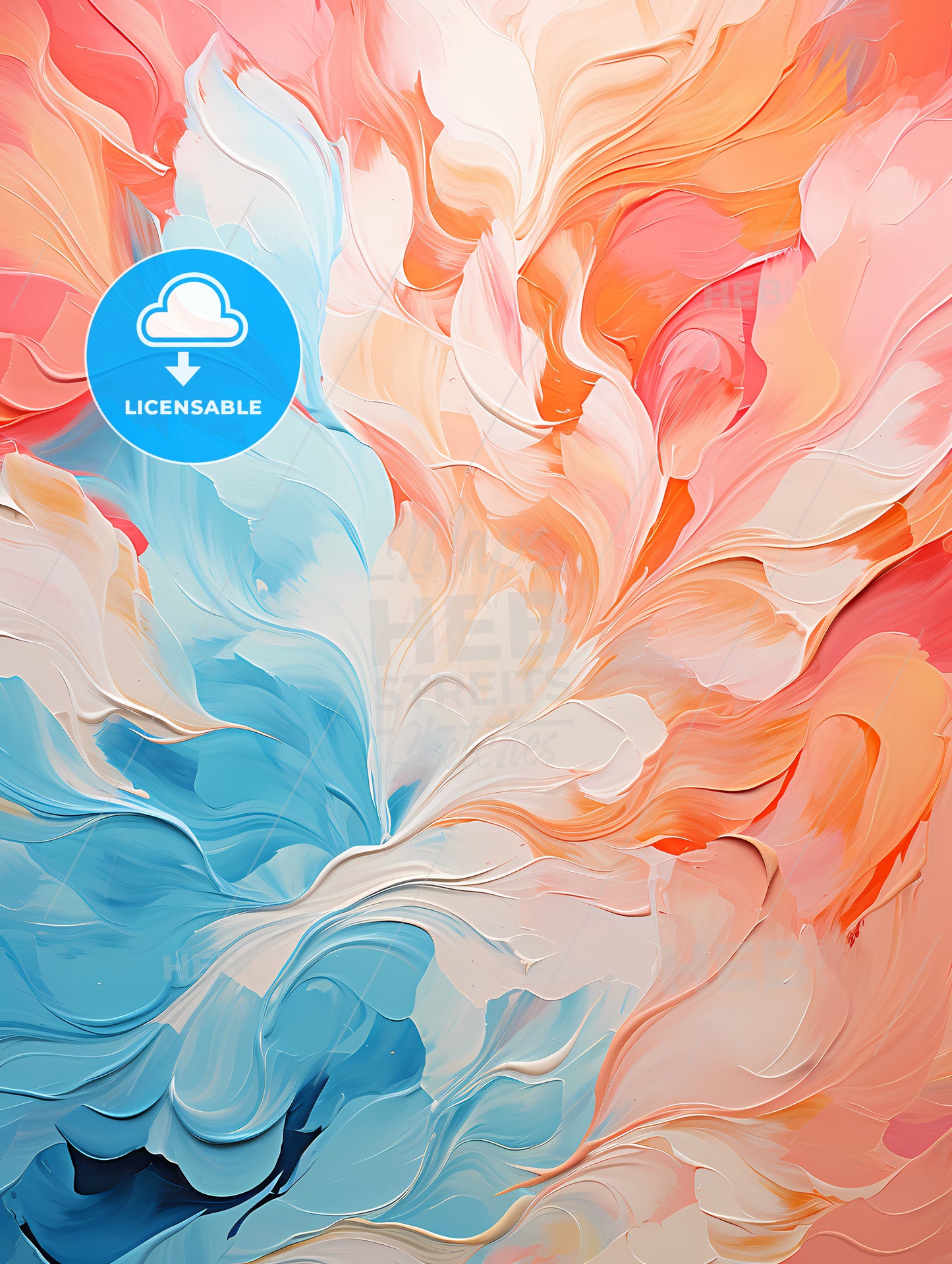 A Colorful Painting With Swirls