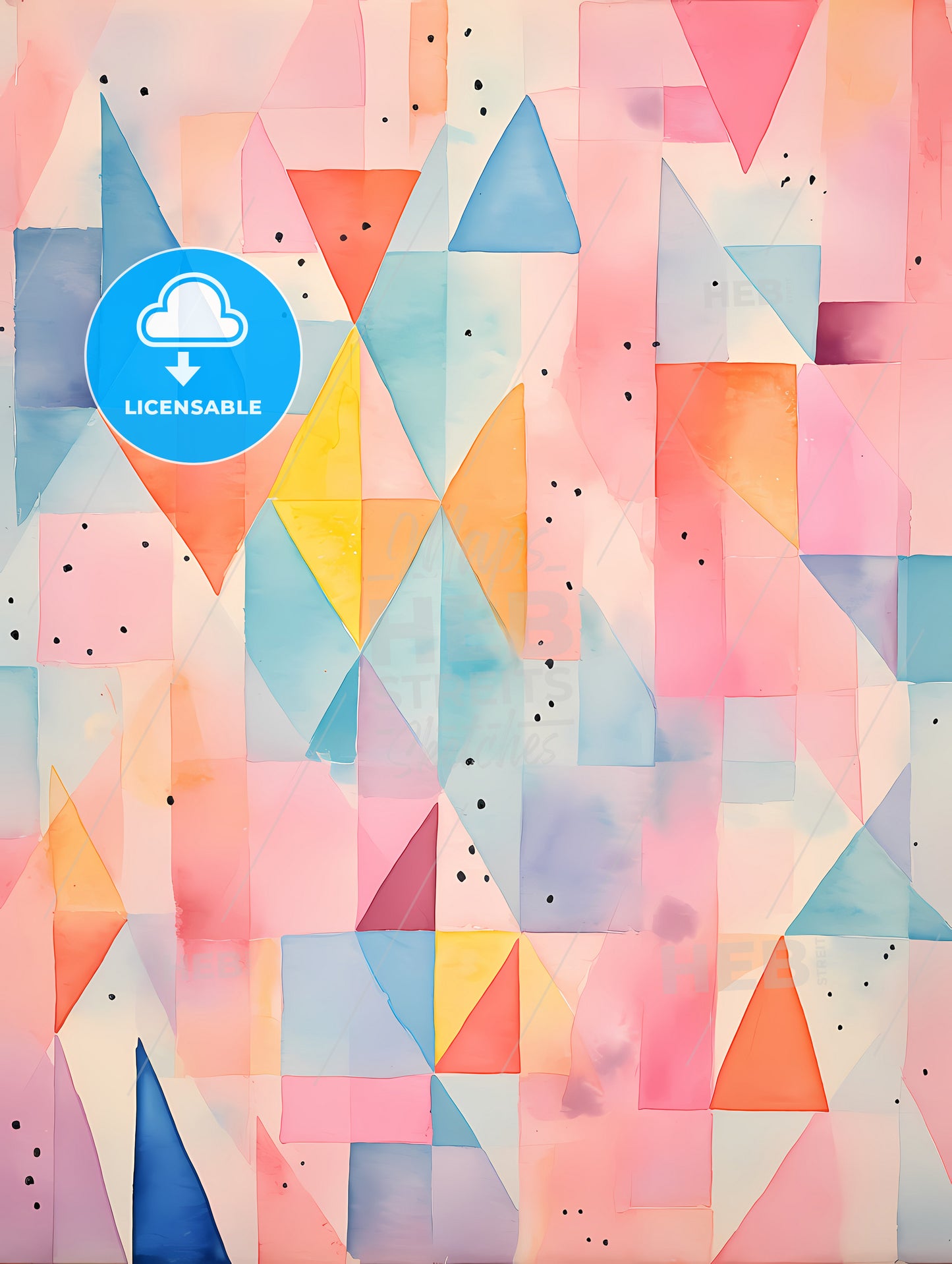 A Colorful Pattern Of Triangles
