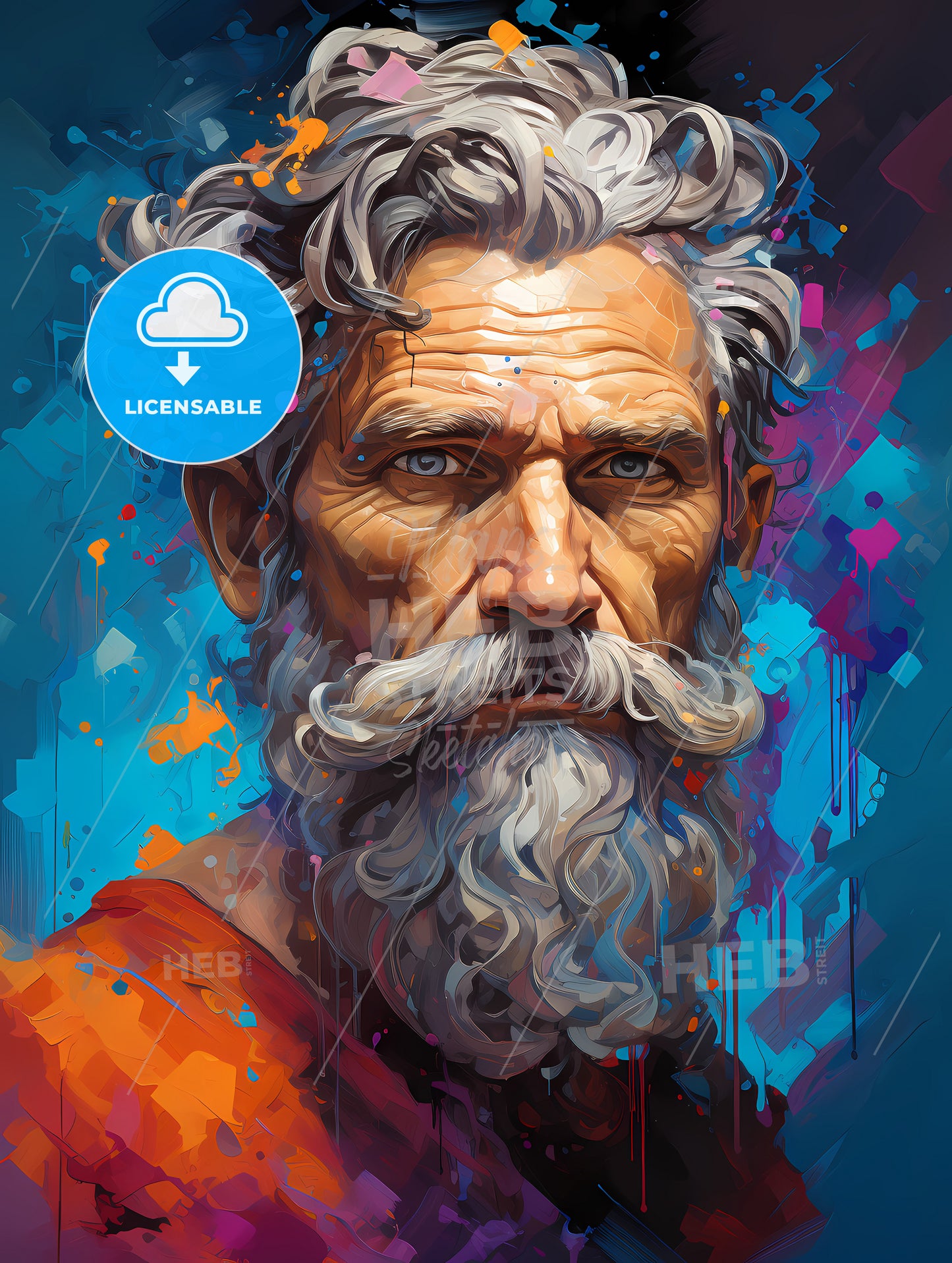 Archimedes Of Syracuse - A Man With A Beard And Mustache