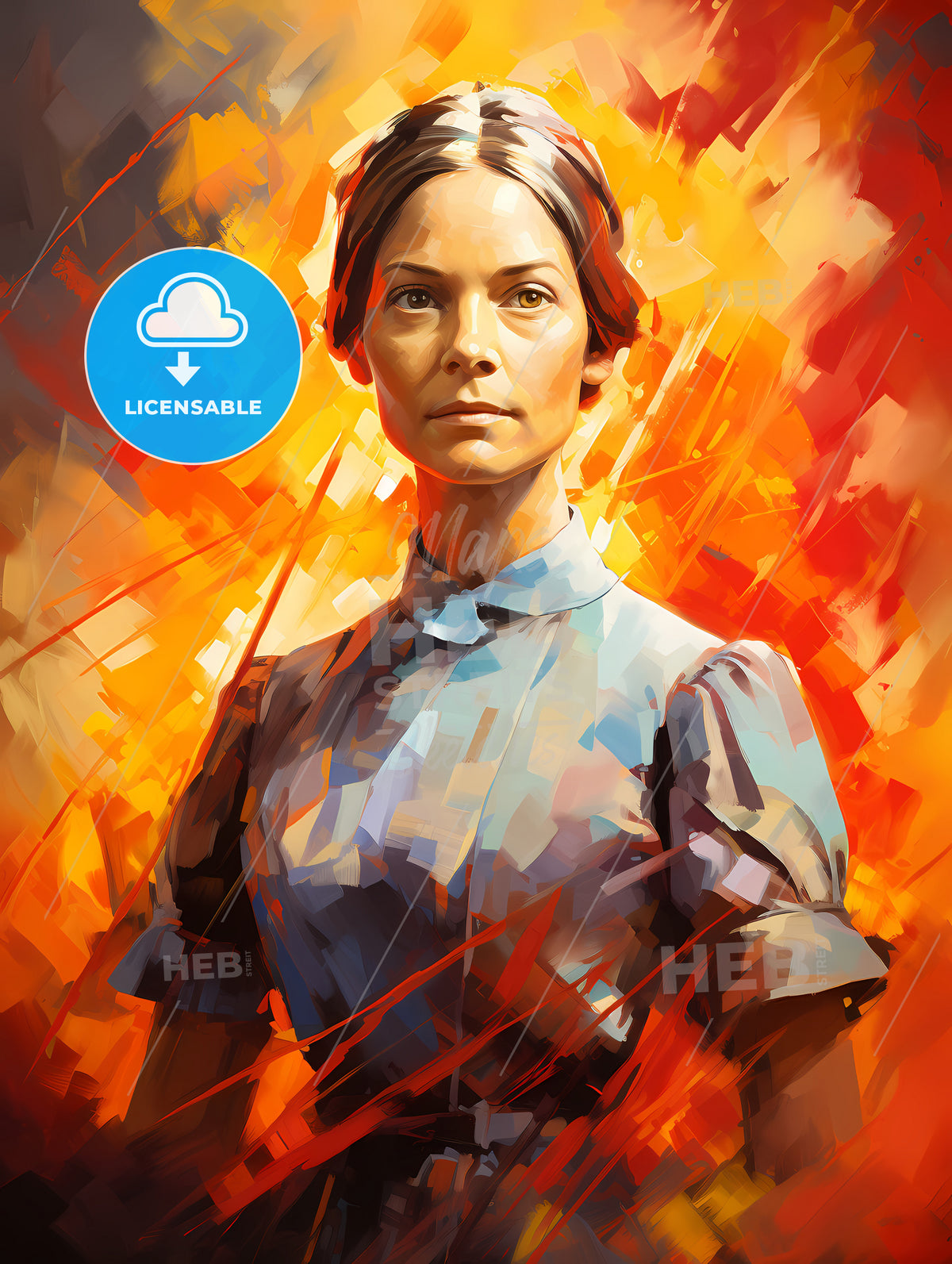 Florence Nightingale - A Painting Of A Woman In A Dress