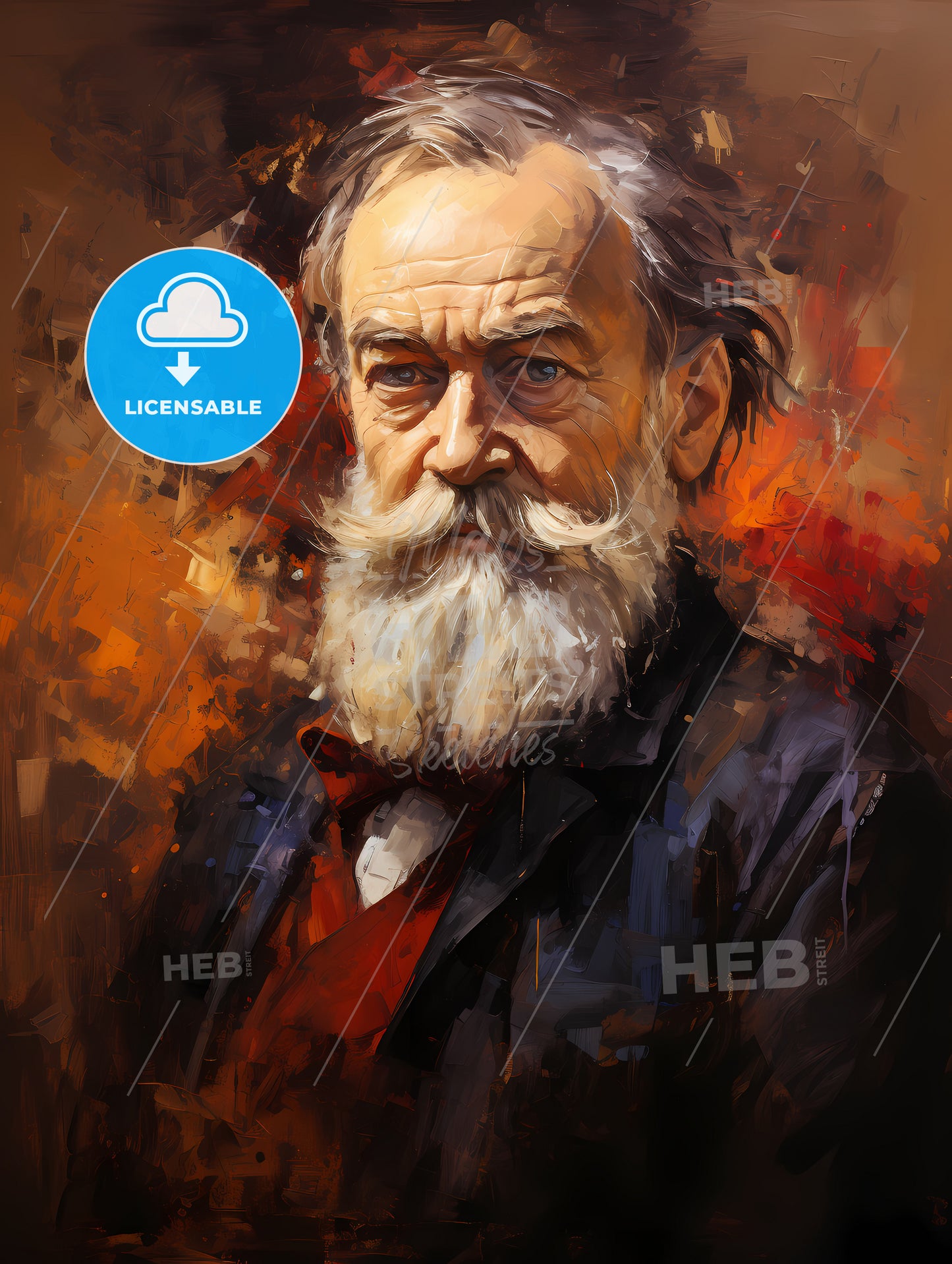 Galileo Galilei - A Painting Of A Man With A White Beard