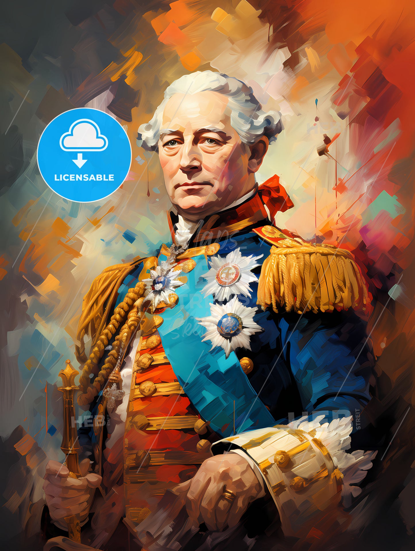 King George Iii - A Painting Of A Man In A Uniform