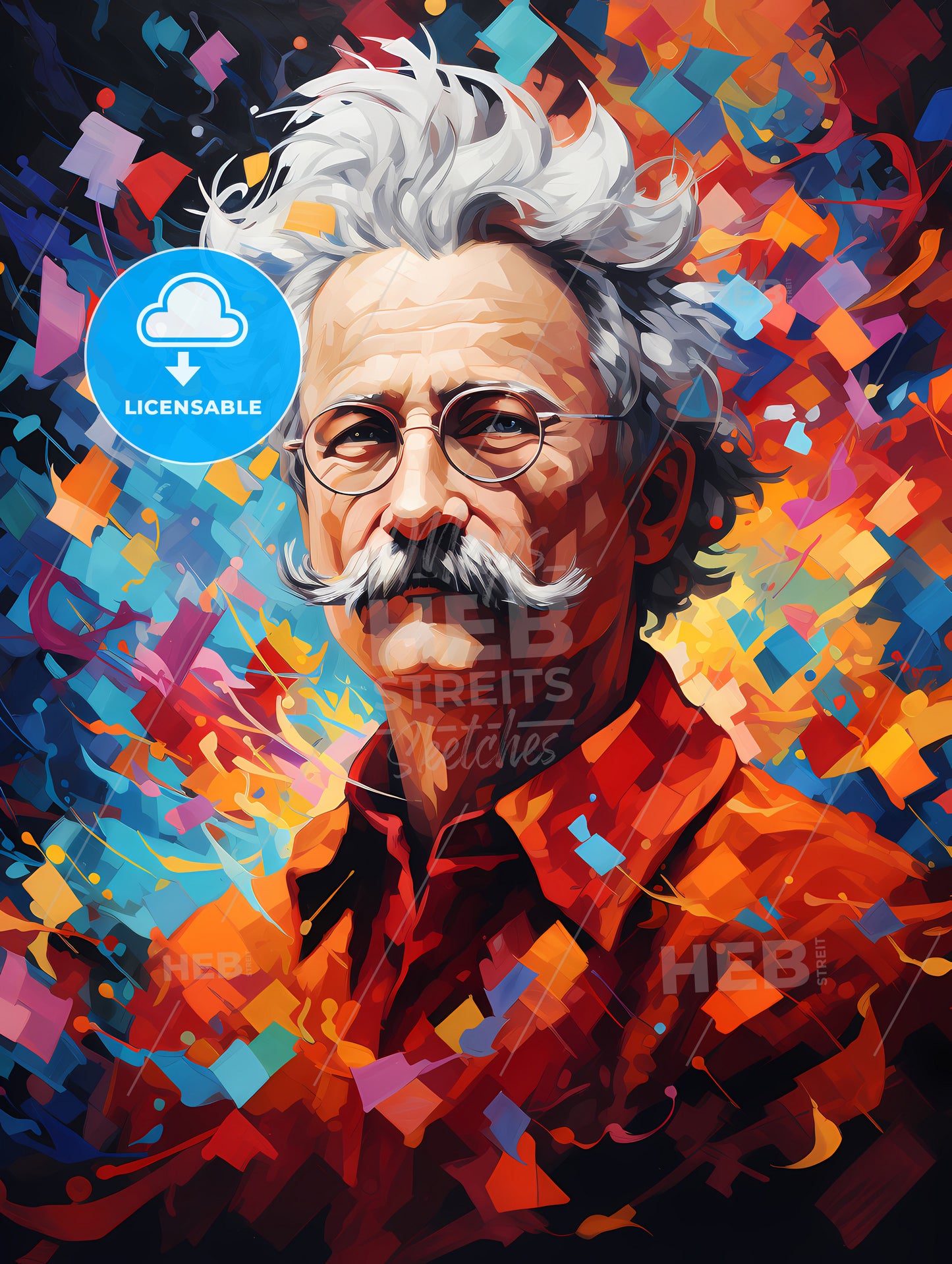 Leon Trotsky - A Man With White Hair And Mustache