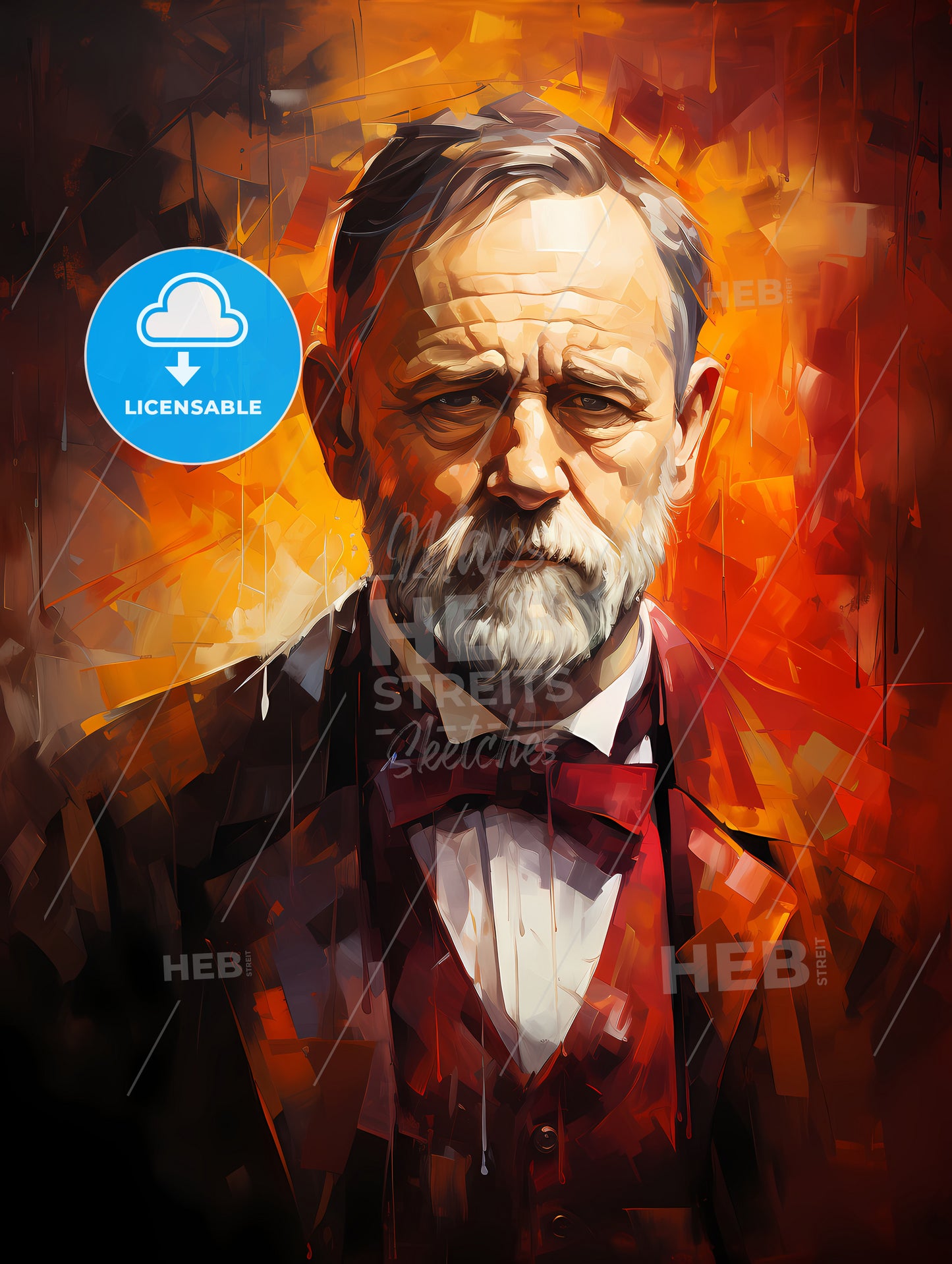 Louis Pasteur - A Painting Of A Man With A Beard