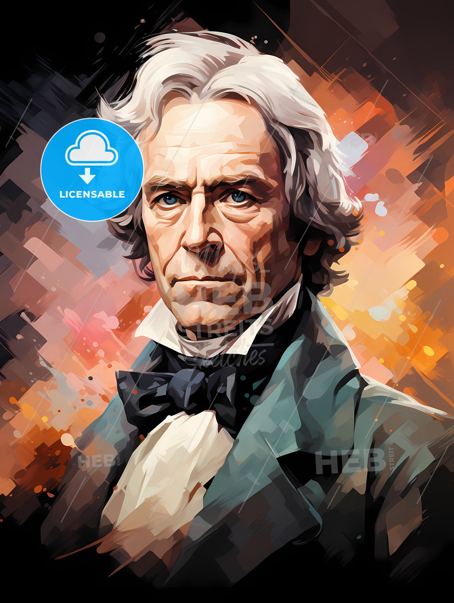 Michael Faraday - A Painting Of A Man With A Bow Tie