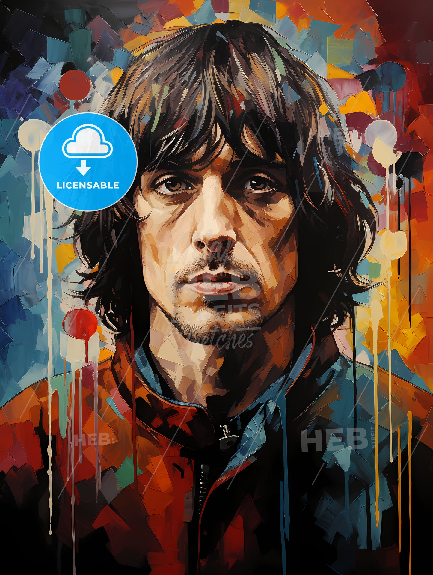 Nicolaus Copernicus - A Man With Long Hair And A Colorful Background