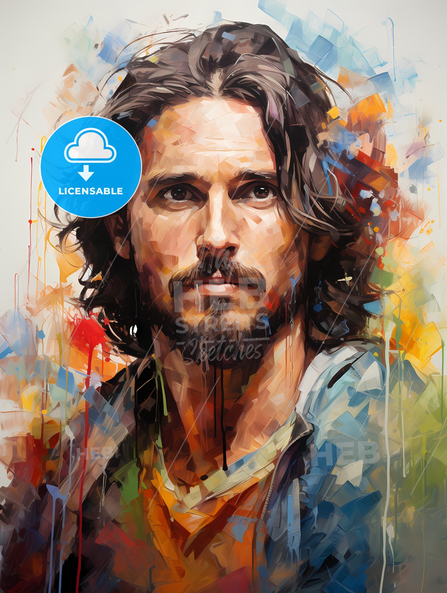 Raphael - A Man With Long Hair And Beard