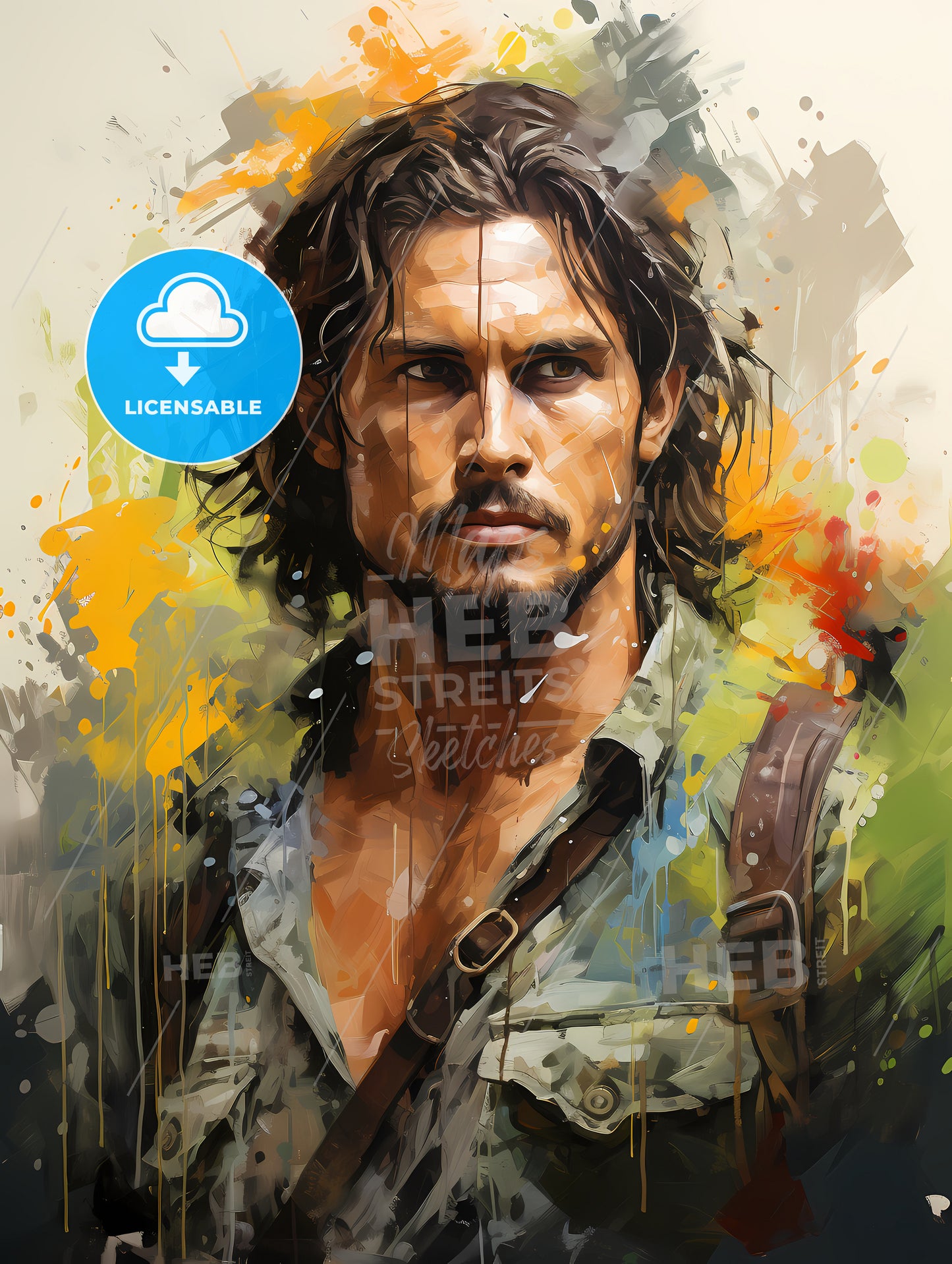 Tarzan - A Man With Long Hair And A Backpack