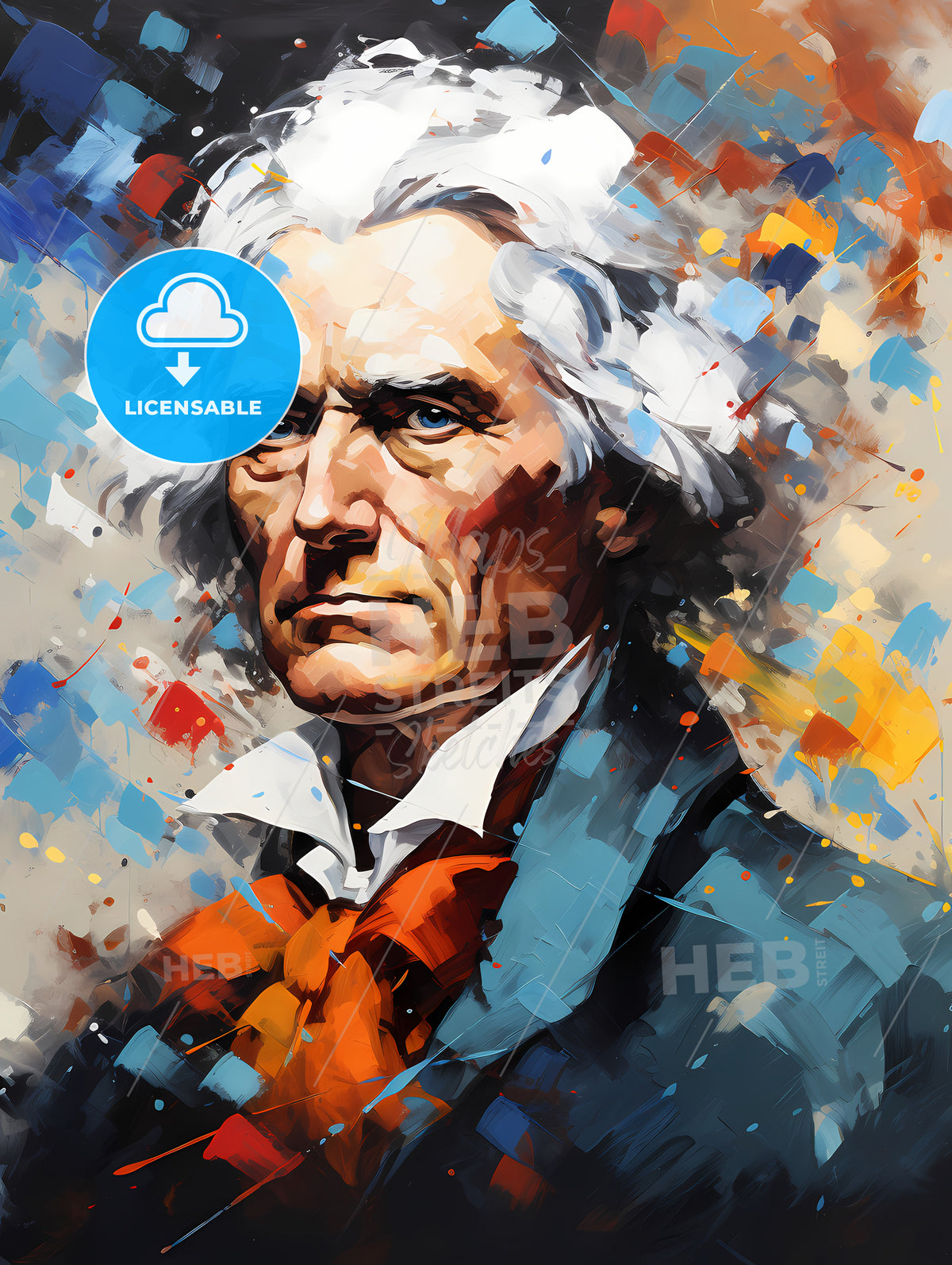 Thomas Jefferson - A Painting Of A Man With White Hair