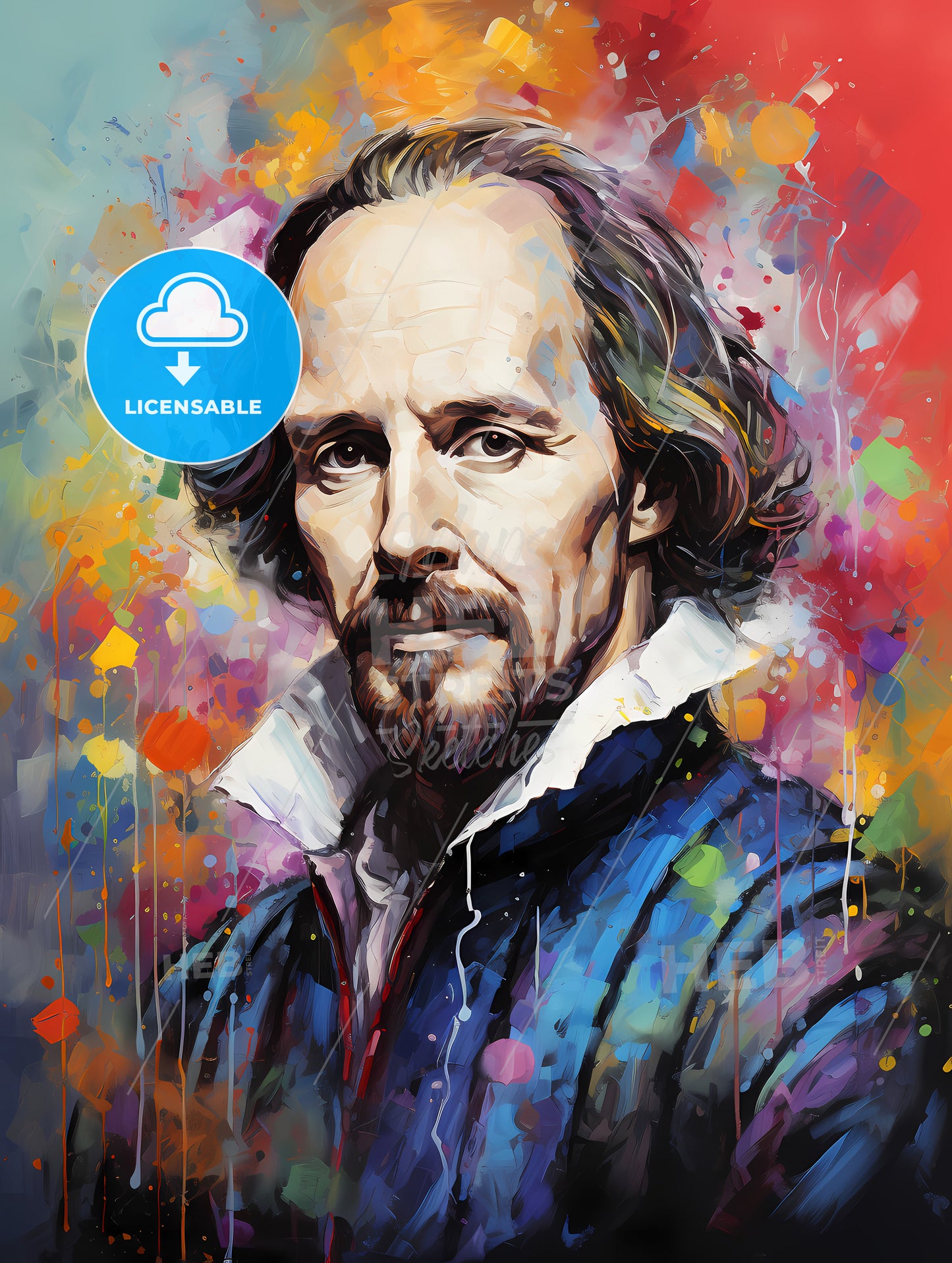 William Shakespeare - A Painting Of A Man