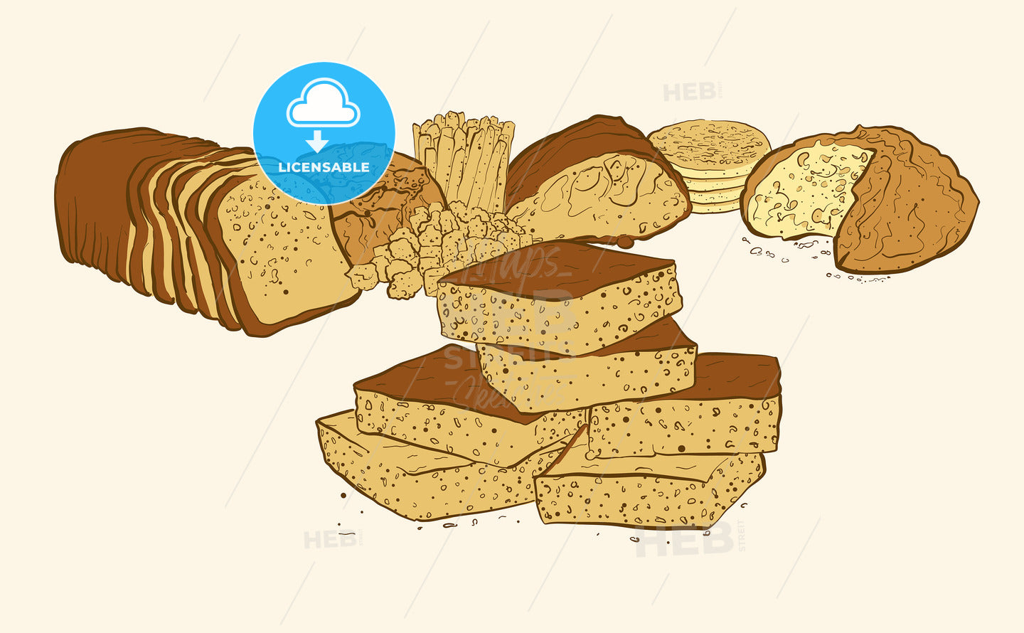 sweets and breads composition – instant download