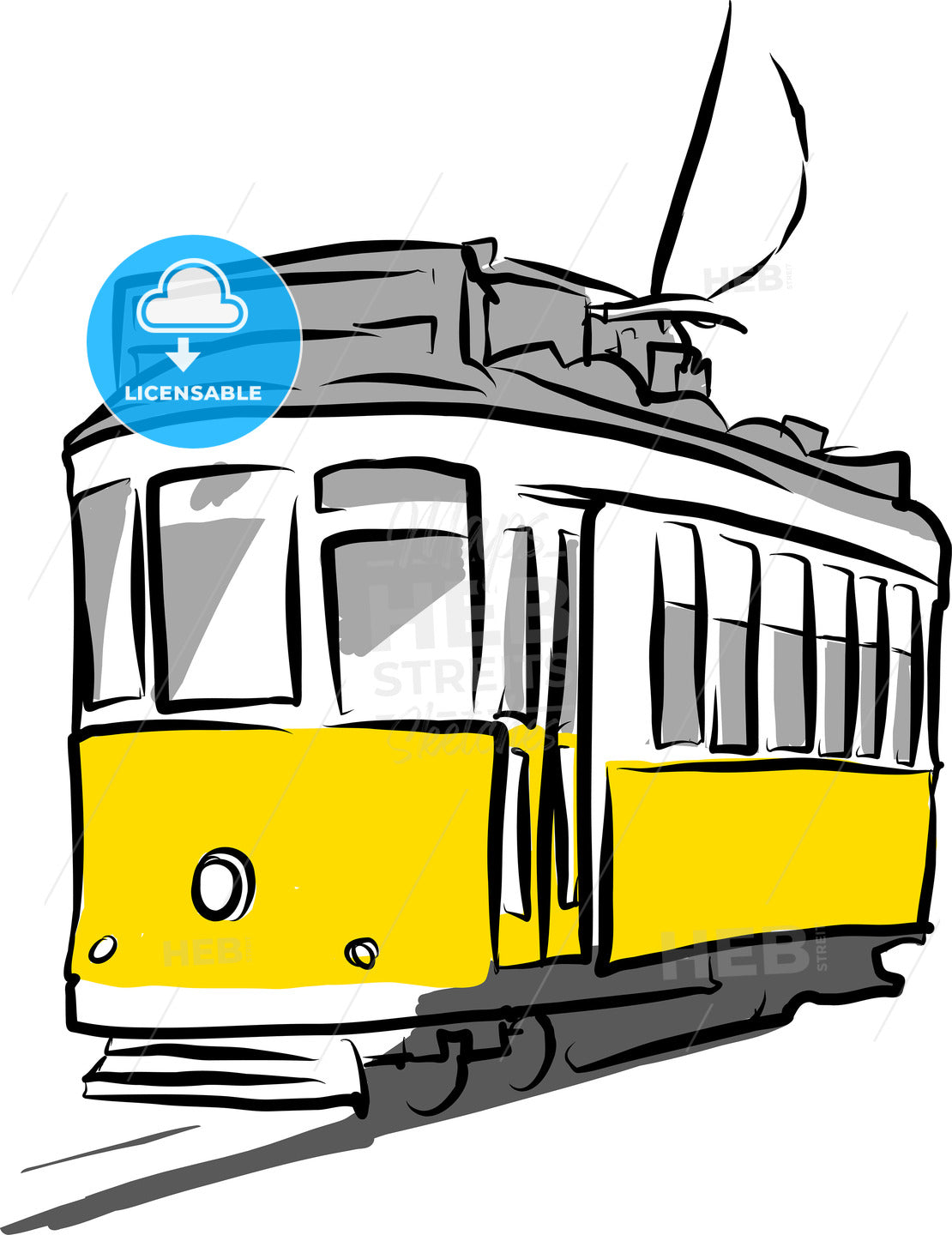 Tram 28 Lisbon Separated