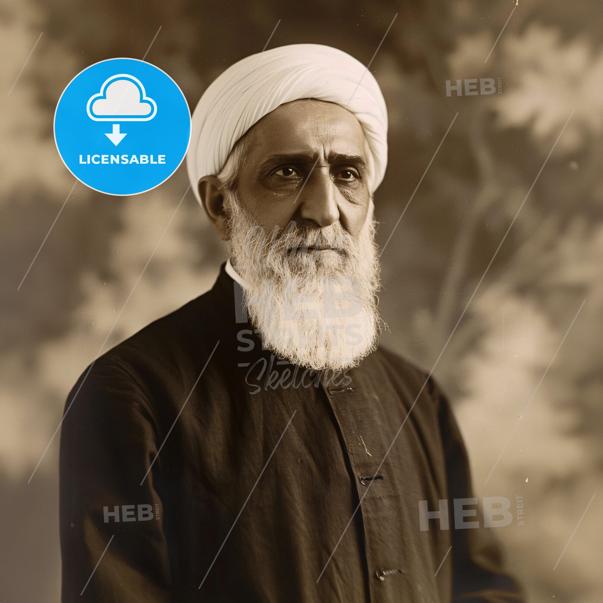 Abdu'l-Bahá, 1844 - 1921, Persian religious leader - A Man With A White Beard