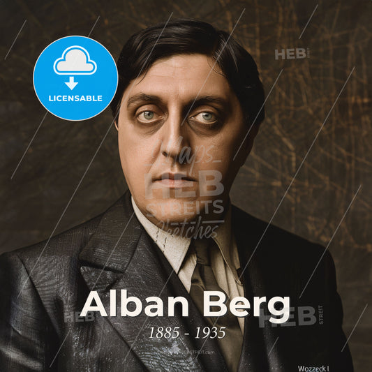 Alban Berg, 1885 - 1935, Austrian composer - A Man In A Suit Print Template