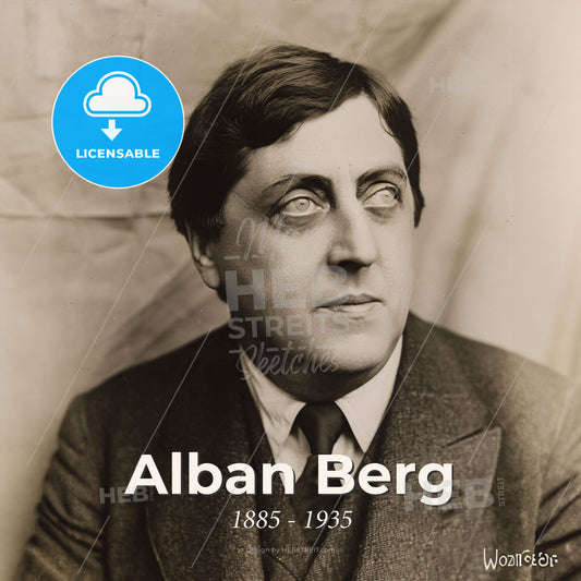 Alban Berg, 1885 - 1935, Austrian composer - A Man In A Suit And Tie Print Template