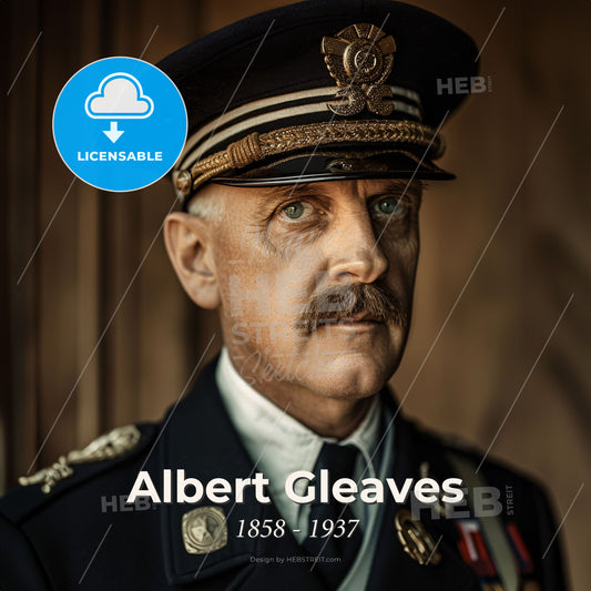 Albert Gleaves, 1858 - 1937, American Admiral - A Man In A Uniform Print Template