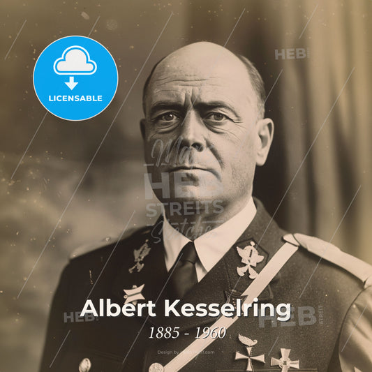 Albert Kesselring, 1885 - 1960, German Field Marshal - A Man In A Military Uniform Print Template