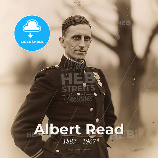 Albert Read, 1887 - 1967, American aviator - A Man In A Military Uniform Print Template