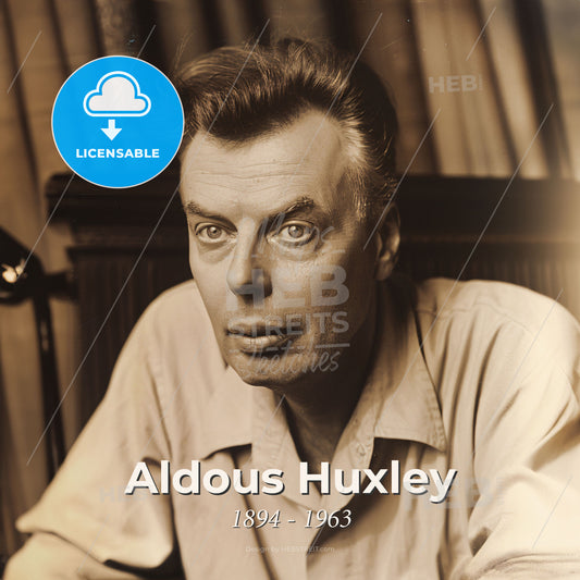 Aldous Huxley, 1894 - 1963, British writer - A Man Sitting In A Chair Print Template