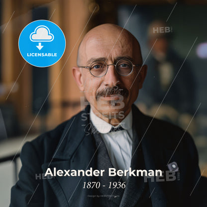 Alexander Berkman, 1870 - 1936, Russian-American anarchist - A Man In A Suit And Glasses Print Template