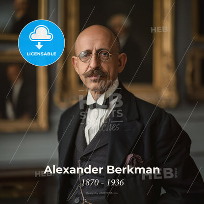 Alexander Berkman, 1870 - 1936, Russian-American anarchist - A Man In A Suit Print Template