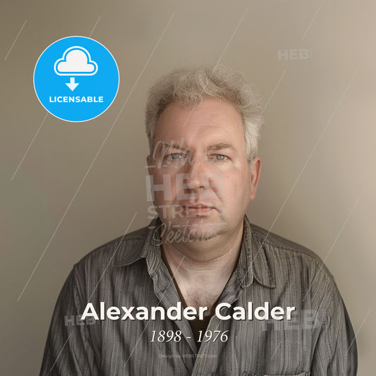 Alexander Calder, 1898 - 1976, American sculptor - A Man With Grey Hair Print Template