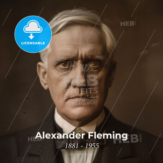 Alexander Fleming, 1881 - 1955, Scottish bacteriologist - A Man In A Suit Print Template