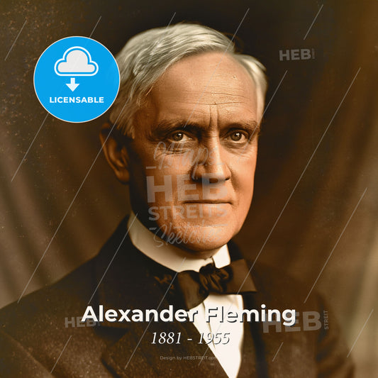 Alexander Fleming, 1881 - 1955, Scottish bacteriologist - A Man In A Suit Print Template