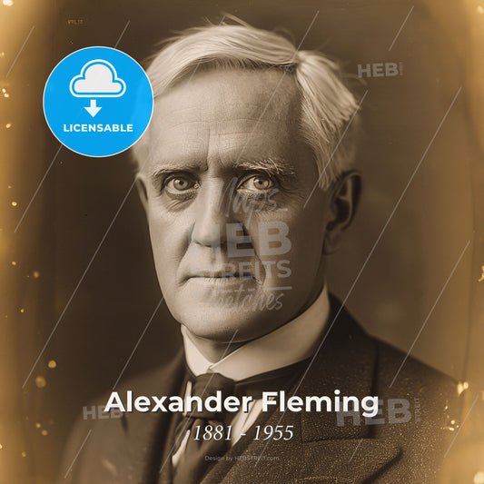 Alexander Fleming, 1881 - 1955, Scottish bacteriologist - A Man In A Suit Print Template