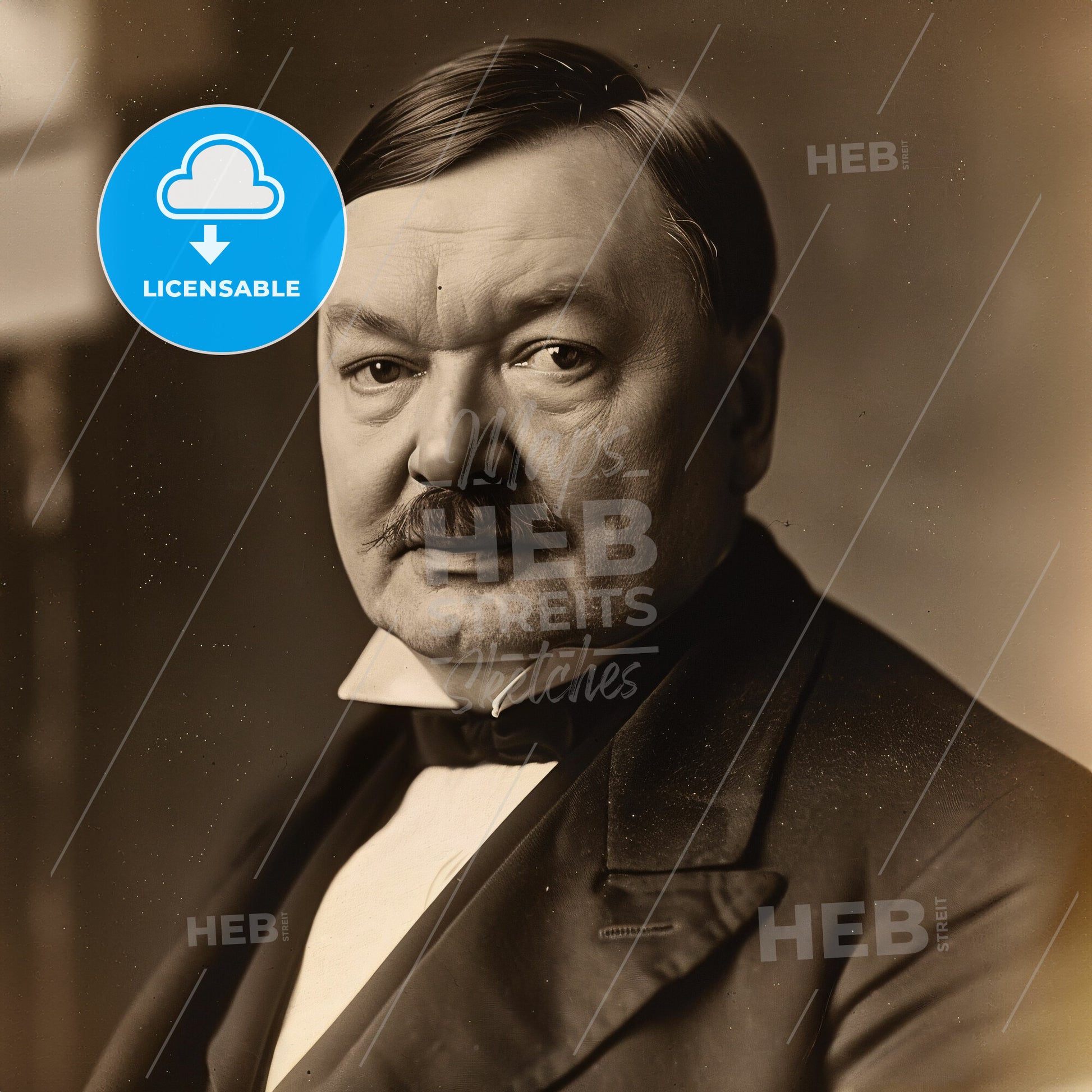 Alexander Glazunov, 1865 - 1936, Russian composer - A Man With A Mustache