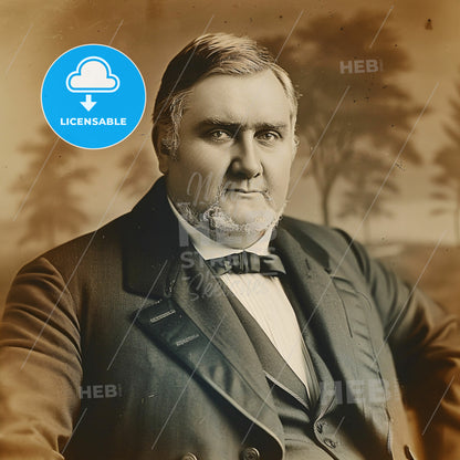 Alexander Mitchell, 1817 - 1887, Scottish-American railway financier - A Man In A Suit