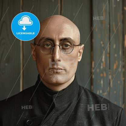 Alexander Rodchenko, 1891 - 1956, Russian artist and photographer - A Man Wearing Round Glasses