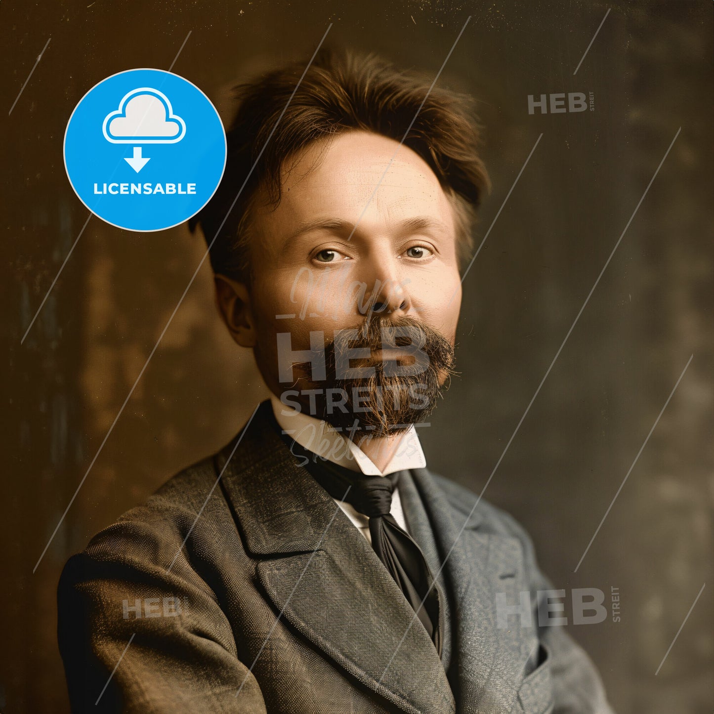 Alexander Scriabin, 1872 - 1915, Russian composer - A Man With A Beard And Mustache Wearing A Suit And Tie