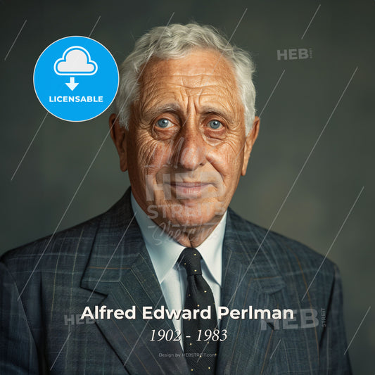 Alfred Edward Perlman, 1902 - 1983, American railway executive - A Man In A Suit Print Template