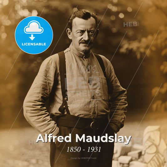 Alfred Maudslay, 1850 - 1931, British archaeologist - A Man With His Hands In His Pockets Print Template