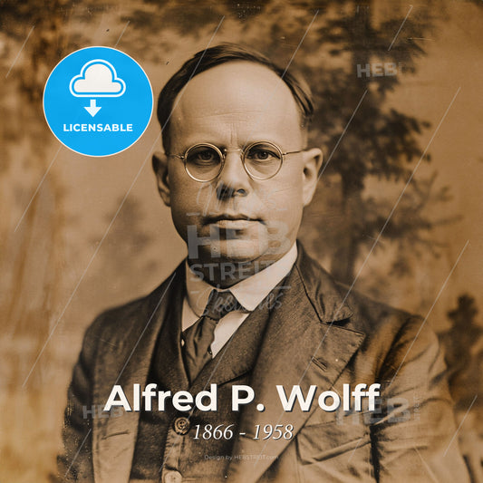 Alfred P. Wolff, 1866 - 1958, American banker - A Man Wearing Glasses And A Suit Print Template