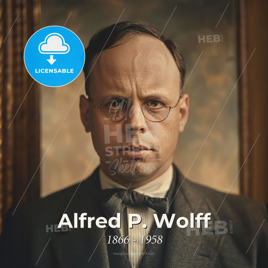 Alfred P. Wolff, 1866 - 1958, American banker - A Man In A Suit And Bow Tie Print Template