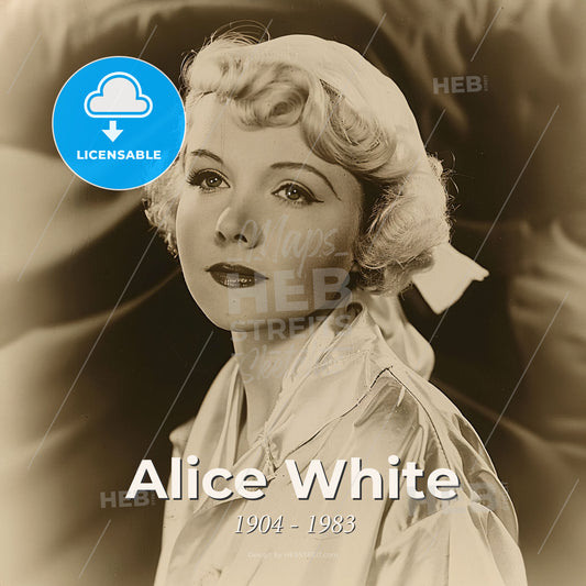 Alice White, 1904 - 1983, American actress - A Woman With Blonde Hair Print Template