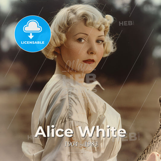 Alice White, 1904 - 1983, American actress - A Woman With Blonde Hair And A Cheetah Print Template