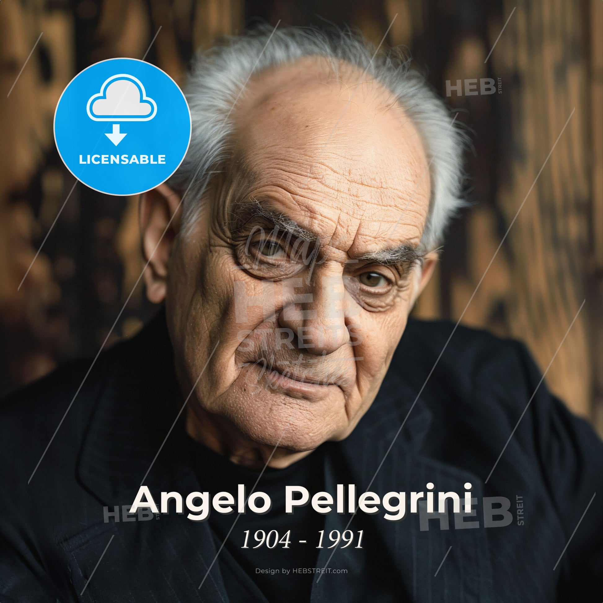 Angelo Pellegrini, 1904 - 1991, Italian-American food writer - A Man In A Black Suit Print Template