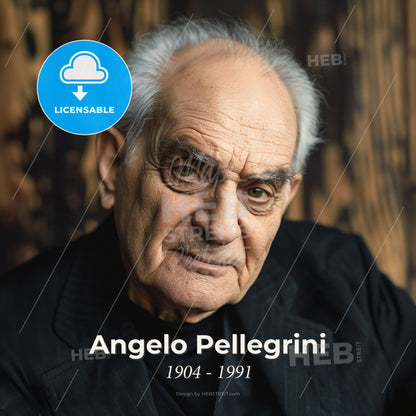 Angelo Pellegrini, 1904 - 1991, Italian-American food writer - A Man In A Black Suit Print Template