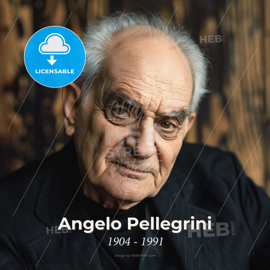 Angelo Pellegrini, 1904 - 1991, Italian-American food writer - A Man In A Black Suit Print Template