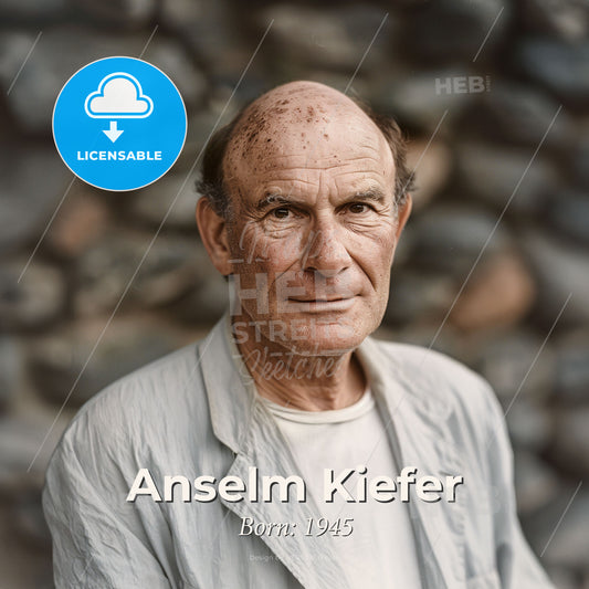 Anselm Kiefer, Born: 1945, German painter and sculptor - A Man In A White Shirt Print Template