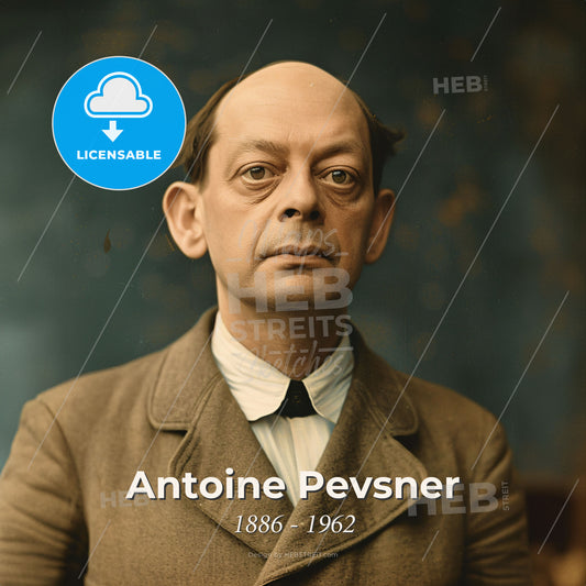 Antoine Pevsner, 1886 - 1962, Russian-French sculptor and navigator - A Man In A Suit Print Template