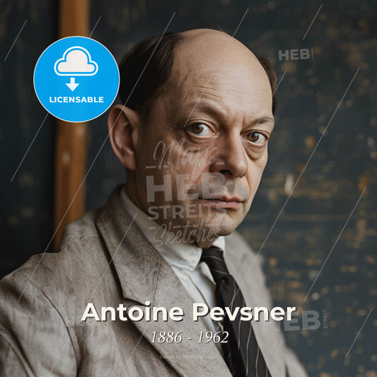 Antoine Pevsner, 1886 - 1962, Russian-French sculptor and navigator - A Man In A Suit And Tie Print Template