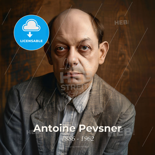 Antoine Pevsner, 1886 - 1962, Russian-French sculptor and navigator - A Man In A Suit Print Template