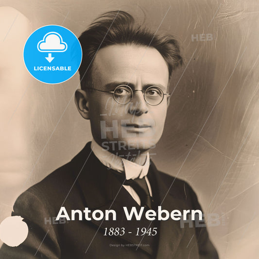 Anton Webern, 1883 - 1945, Austrian composer - A Man In A Suit And Tie Print Template