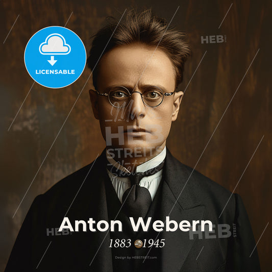 Anton Webern, 1883 - 1945, Austrian composer - A Man In A Suit And Tie Print Template